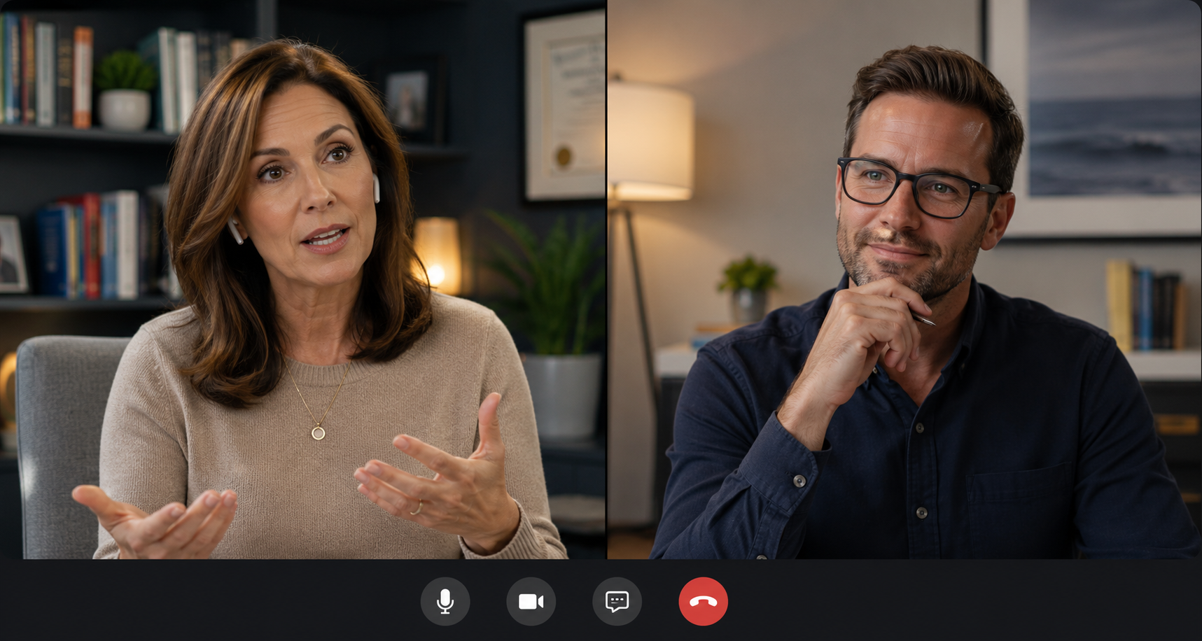 A relationship expert and a Tides host in a thoughtful one-on-one video interview conversation