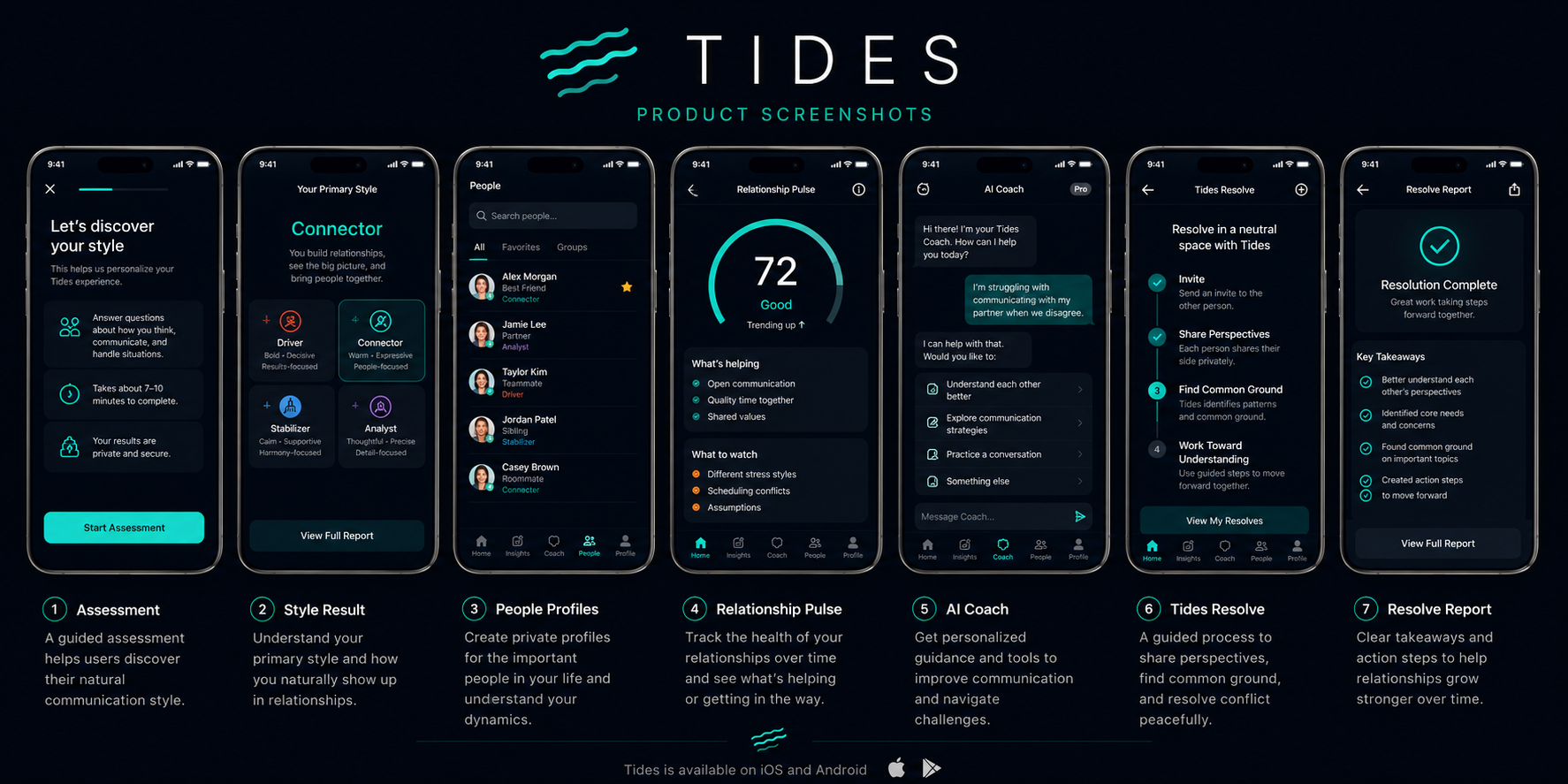 Official Tides Product Screenshots